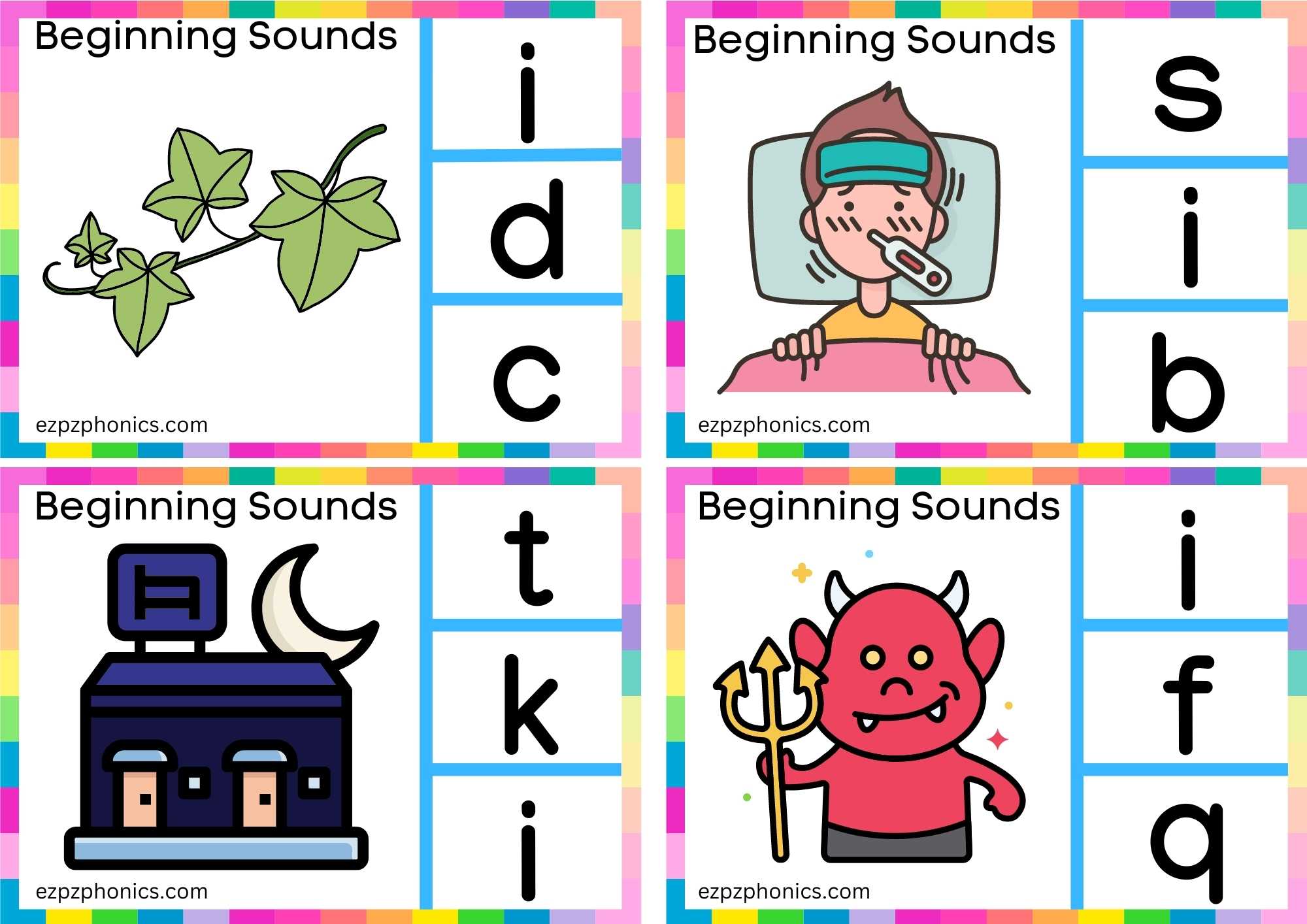 Letter I Look At The Image And Clip The Correct Letter Clip Cards Group 2